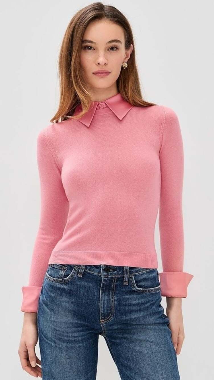 Alice + Olivia Porla Collared Sweater NWT